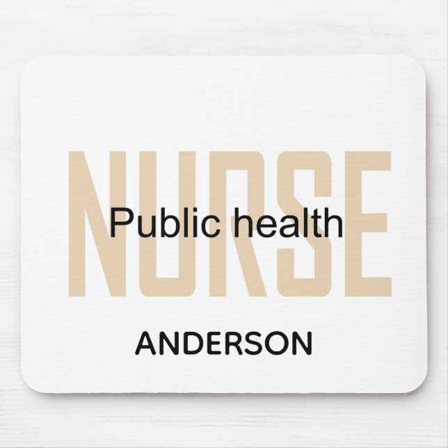 Personalized Public health nurse RN gifts Mouse Pad (Front)
