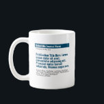 Personalized Publication Classic 15oz Mug - Blue<br><div class="desc">A personalized gift to celebrate your published paper! The perfect gift for co-authors,  colleagues,  and academics who published a scientific paper. Customize with the scientific journal,  publication title,  authors and abstract.</div>