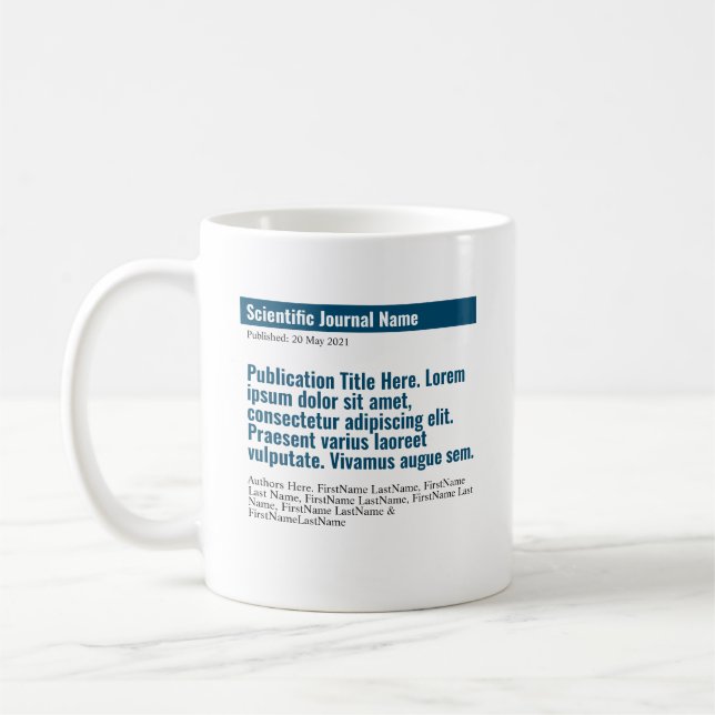 Personalized Publication Classic 15oz Mug - Blue (Left)