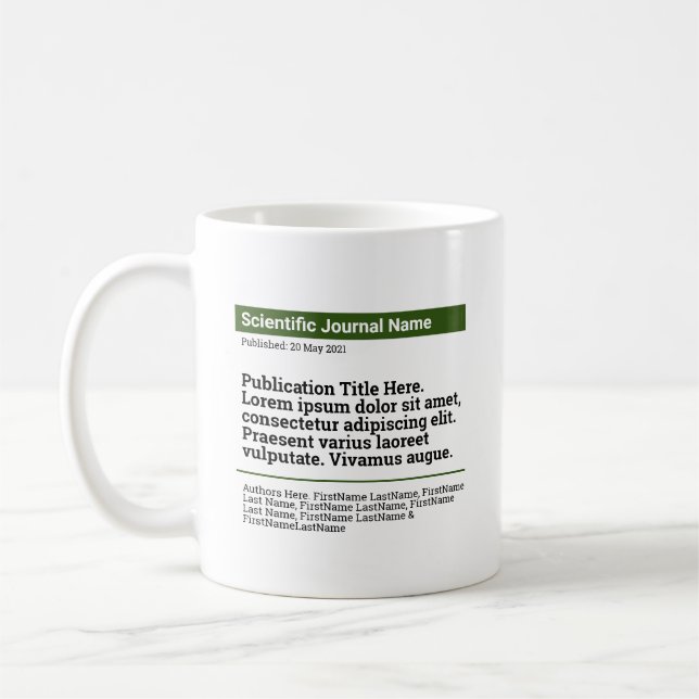 Personalized Publication Classic Mug - Green (Left)