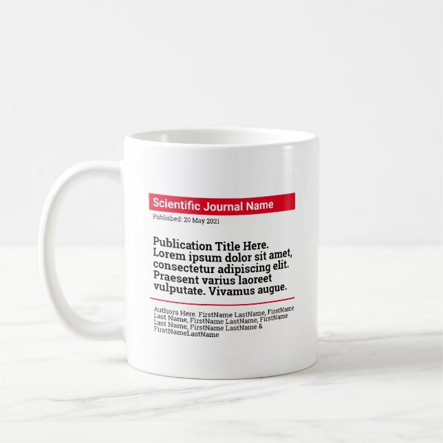 Personalized Publication Classic Mug - Red (Left)