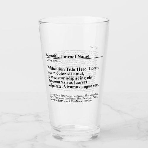 Personalized Publication Drinking Glass