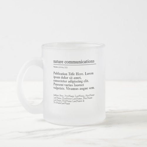 Personalized Publication Frosted Glass Mug