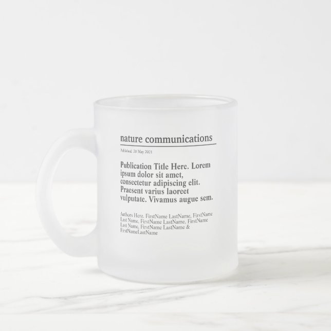 Personalized Publication Frosted Glass Mug (Left)
