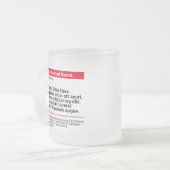 Personalized Publication Frosted Glass Mug - Red (Front Left)