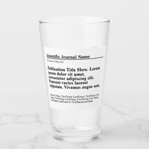 Personalized Publication Glass _ White Background