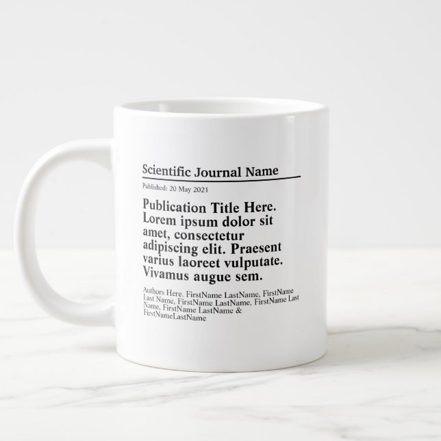 Personalized Publication Jumbo 20oz Mug (Left)