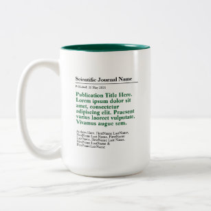 Personalized Publication Two-Tone 15oz Mug - Green