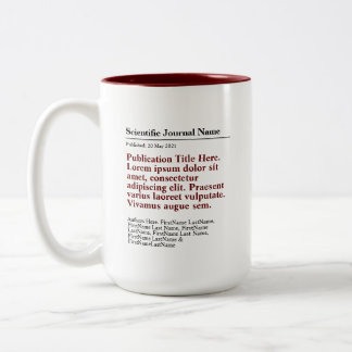 Personalized Publication Two-Tone 15oz Mug - Red