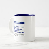 Personalized Publication Two-Tone Mug - Blue (Front Left)