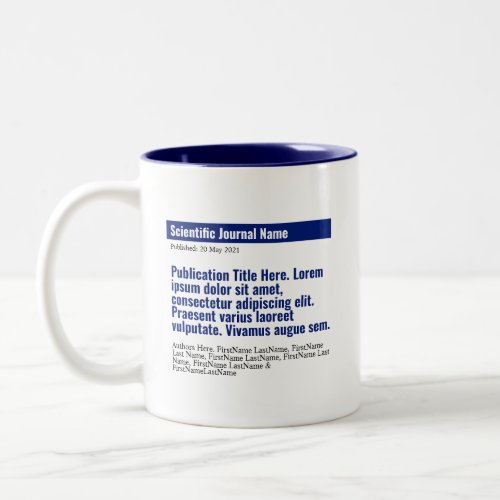 Personalized Publication Two_Tone Mug _ Blue