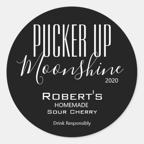 Personalized Pucker Up Moonshine Label