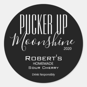 Personalized "Pucker Up Moonshine" Label
