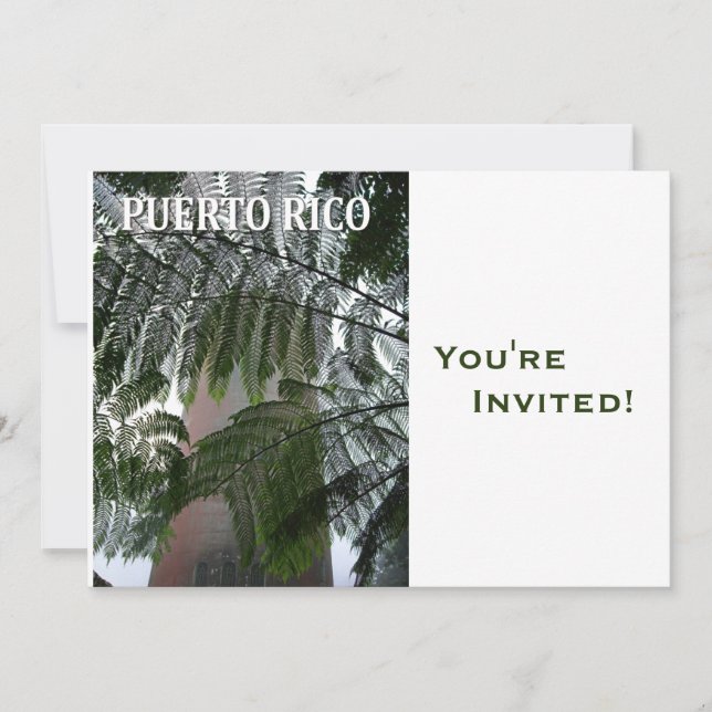 Personalized Puerto Rico Bon Voyage Party Invitation (Front)