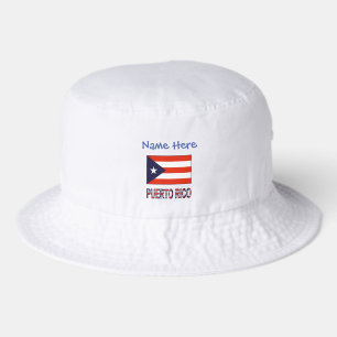 Personalized Puerto Rico Flag Bucket Hat