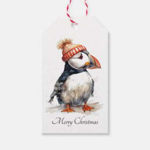 Personalized Puffin Christmas Present Styling Gift Tags