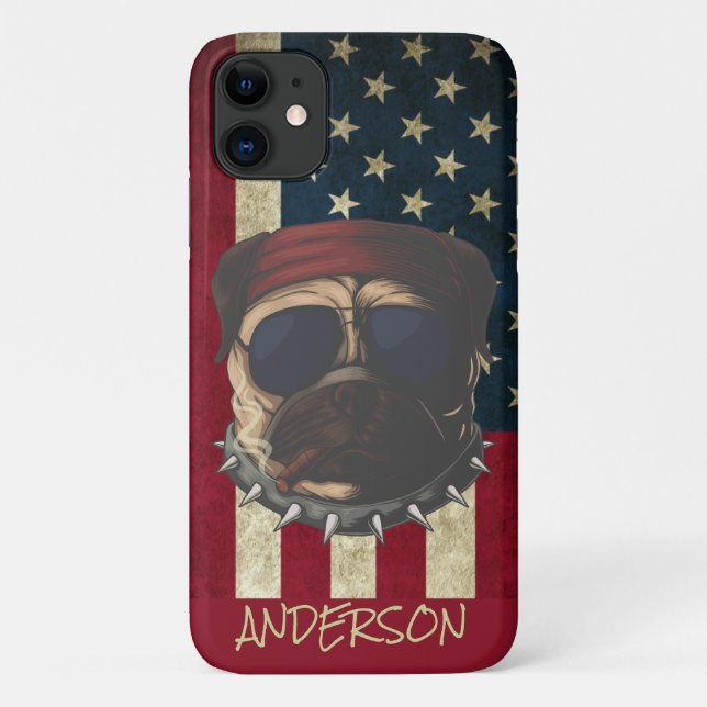 Personalized Pug Case-Mate iPhone Case (Back)