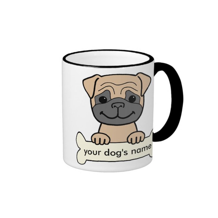 Personalized Pug Coffee Mug