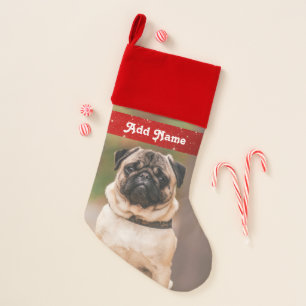Personalized Pug Dog Christmas Stocking