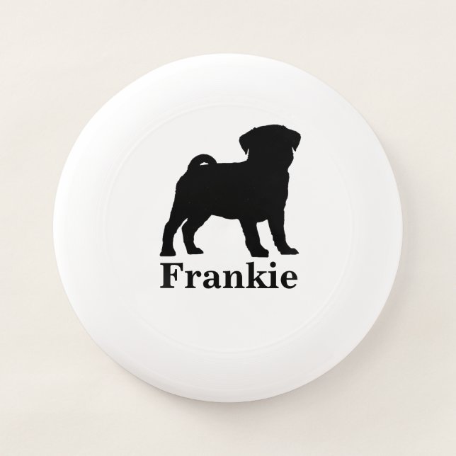 Personalized Pug Dog Frisbee (Front)