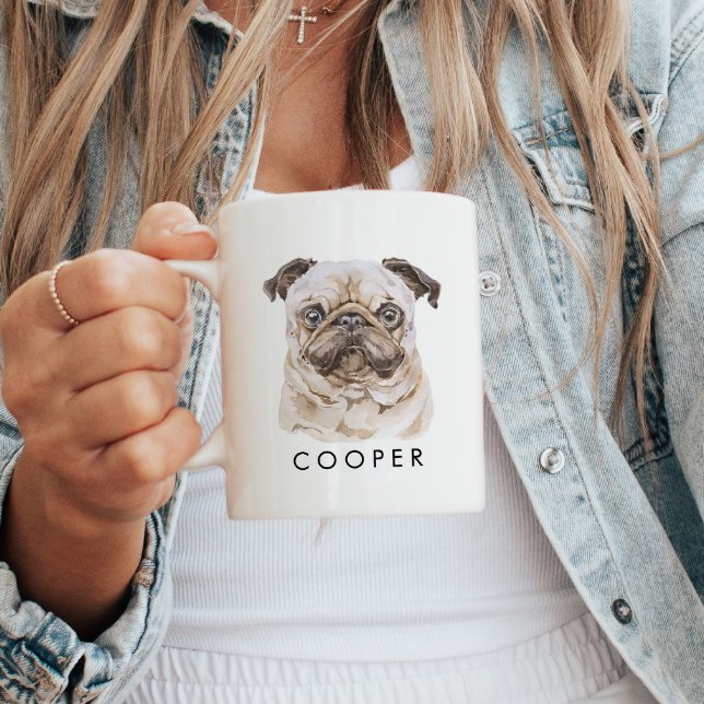 Personalized Pug Dog Name Dog Lover Gift Mug (Creator Uploaded)