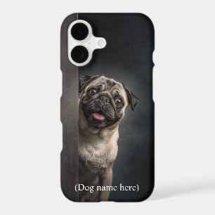 Personalized Pug Dog Portrait iPhone 17 Case
