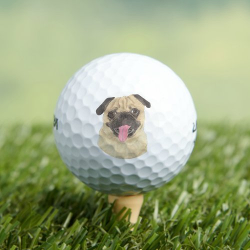 Personalized Pug Golf Balls