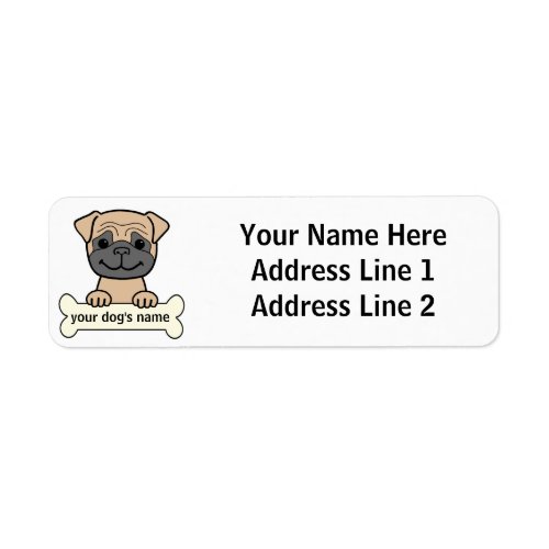 Personalized Pug Label