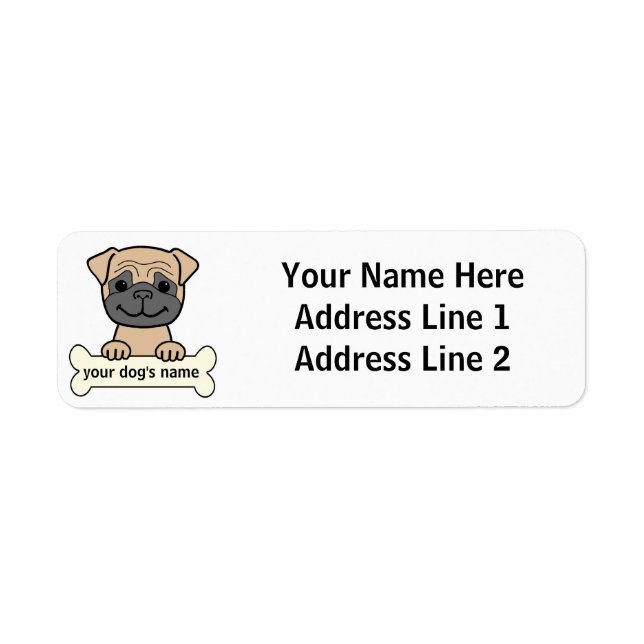 Personalized Pug Label (Front)