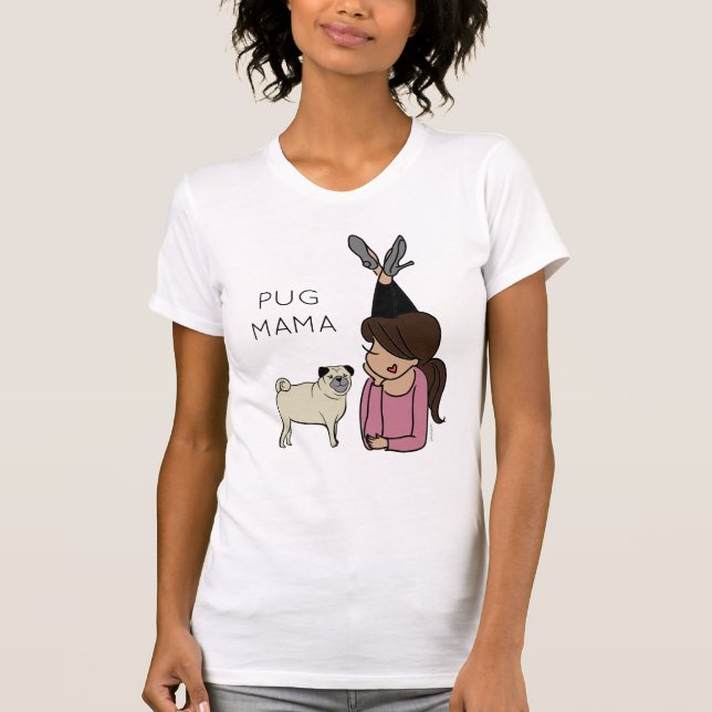 Personalized Pug Mama  T-Shirt (Front)