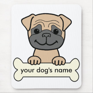 Personalized Pug Mouse Pad