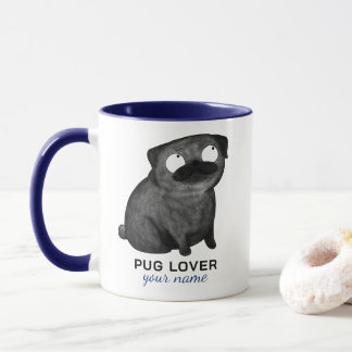 Personalized Pug Mug, Custom Name & Phrase Mug