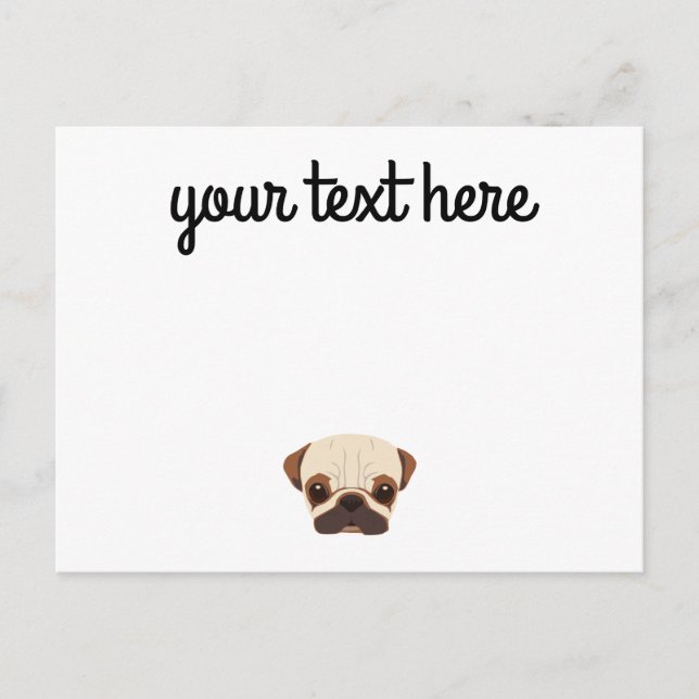 Personalized Pug Postcards (Front)