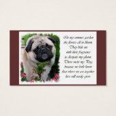 Personalized Pug Profile Cards (Back)
