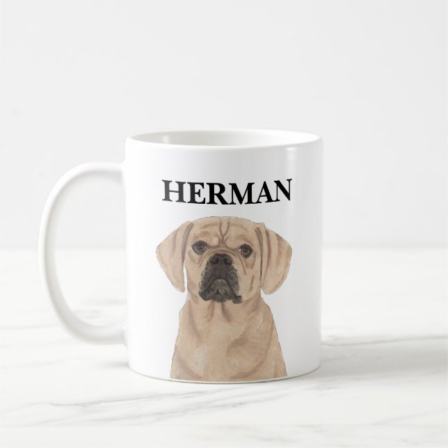 Personalized Puggle Coffee Mug (Left)