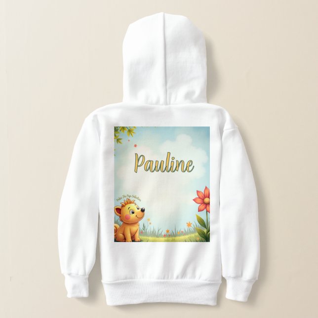 Personalized Pullover Hoodie for kids  (Laydown Back)