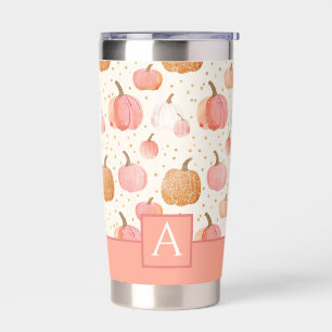 Personalized Pumpkin Fall Pattern Thermal Tumbler