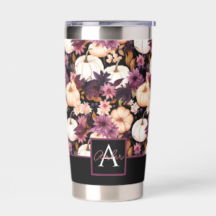 Personalized Pumpkin Fall Pattern Thermal Tumbler