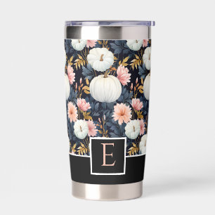 Personalized Pumpkin Fall Pattern Thermal Tumbler