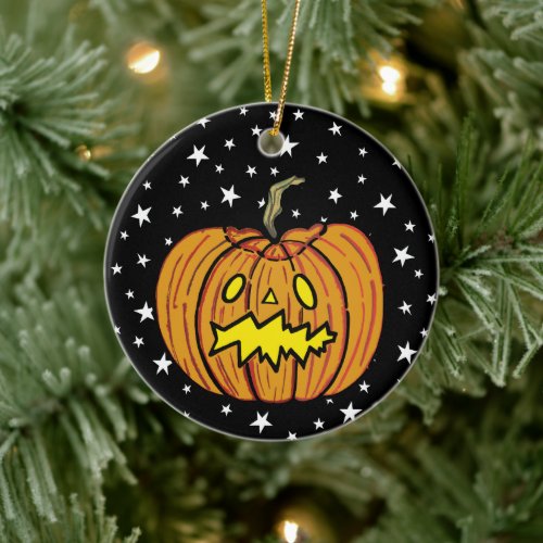 Personalized Pumpkin Halloween Hanging Ornament