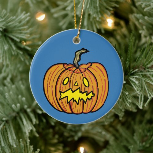 Personalized Pumpkin Halloween Hanging Ornament