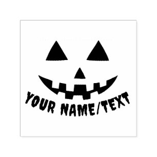 Personalized Pumpkin Halloween Name Black & White Self-inking Stamp