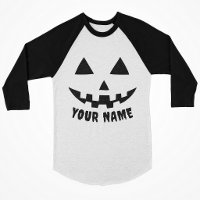 Personalized Pumpkin Halloween Name Black & White