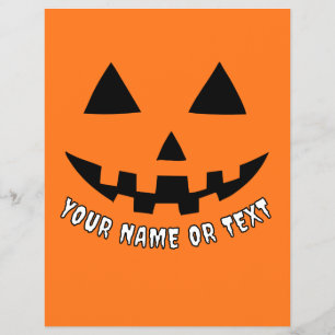 Personalized Pumpkin Halloween Name & CUSTOM TEXT Flyer