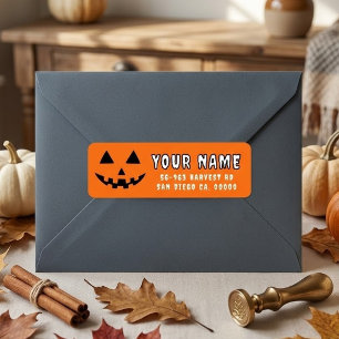 Personalized Pumpkin Halloween Your Name Address Label