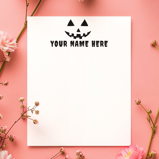 Personalized Pumpkin Halloween Your Name Letterhead (Creator Uploaded)