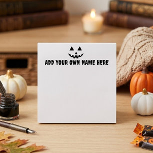 Personalized Pumpkin Halloween Your Name Post-it Notes