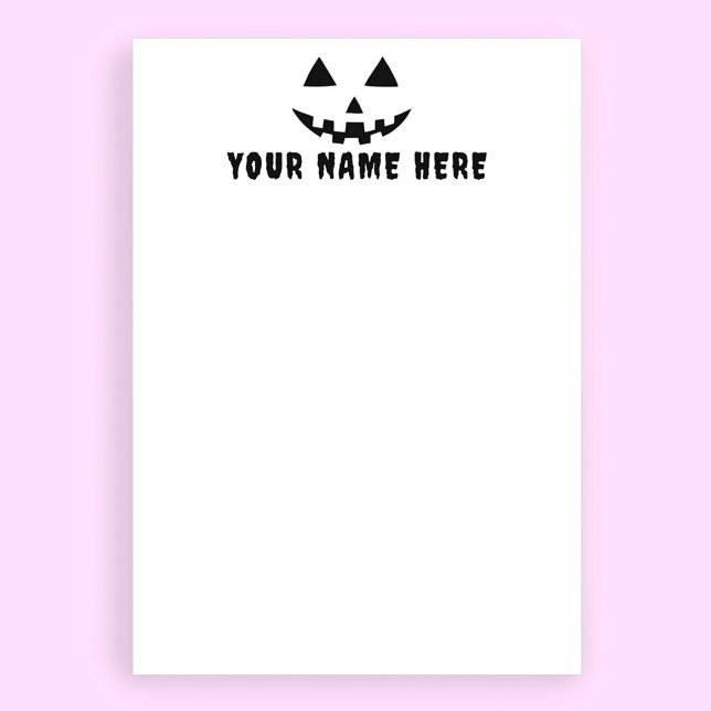 Personalized Pumpkin Halloween Your Name Stationery (Creator Uploaded)