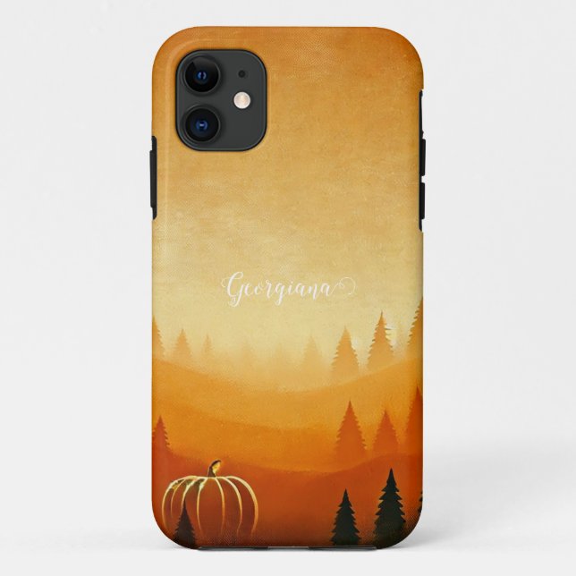 Personalized Pumpkin Harvest Autumnal Harvest Case-Mate iPhone Case (Back)