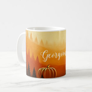 Personalized Pumpkin Harvest Autumnal Harvest Coffee Mug